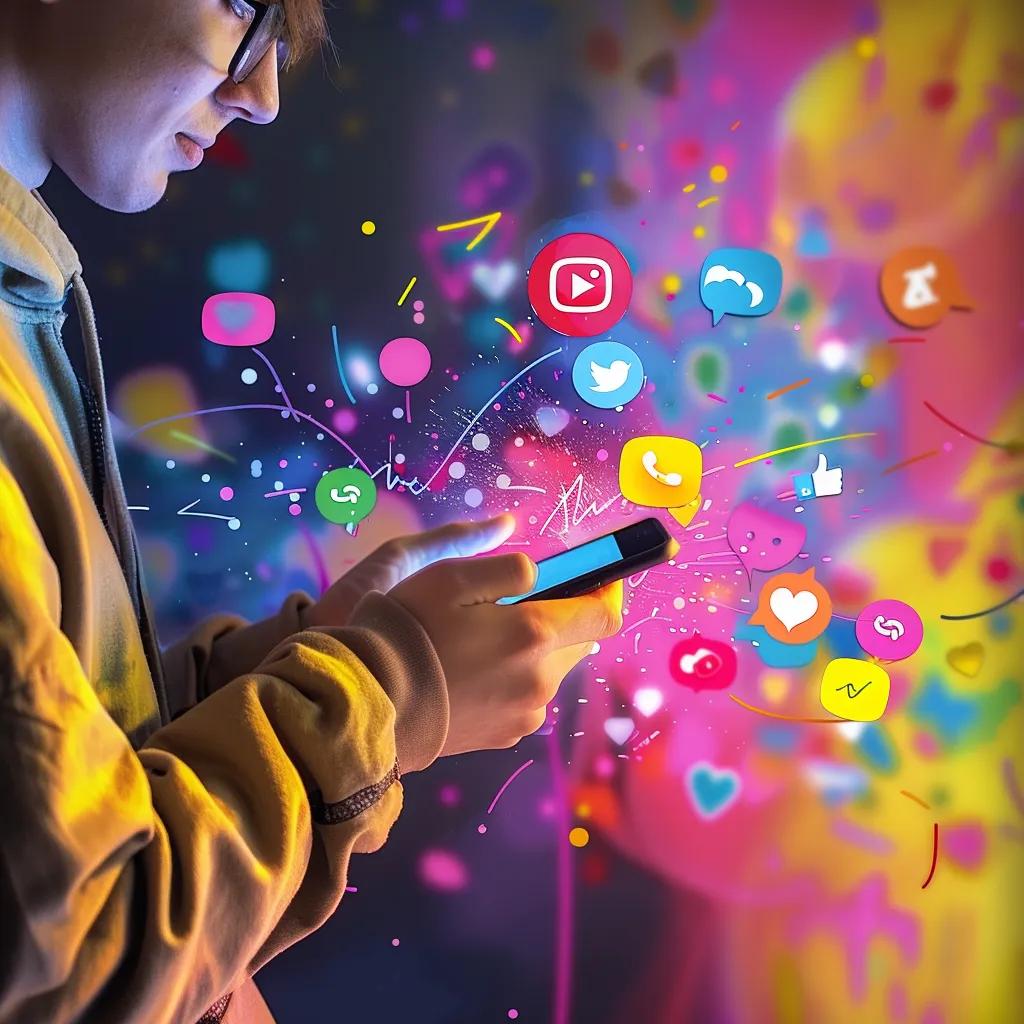 Person engaging with social media on a smartphone, illustrating the impact of social media on brand reputation