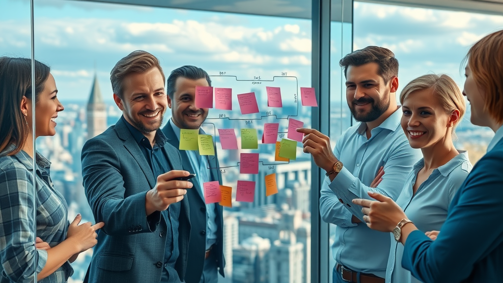 dynamic team strategizing for online reputation management with sticky notes