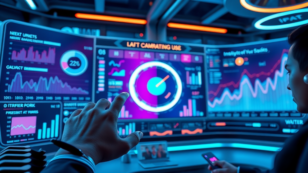 AI-powered marketing dashboard visualizing data-driven digital marketing strategies