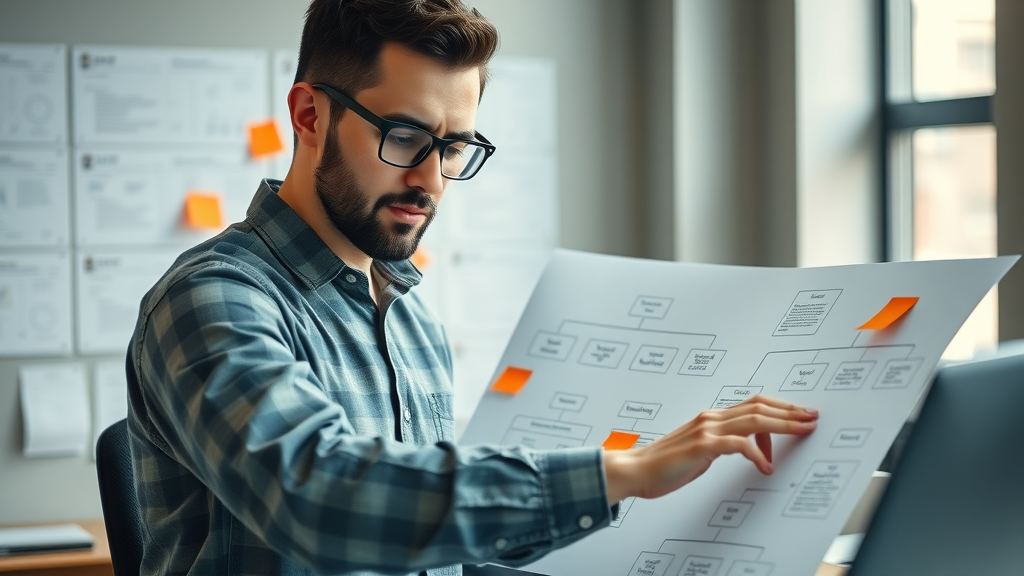 web developer mapping website structure - improve your website for SEO