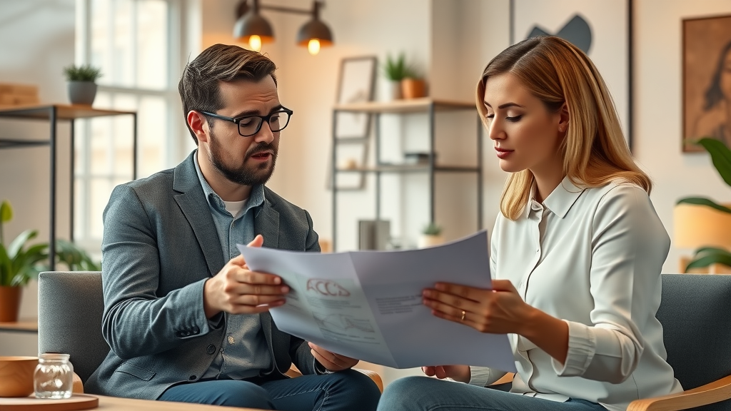small business owner collaborating with a consultant, reviewing business plan documents in a cozy boutique office, discussing business consulting services, photo-realistic, high fidelity, natural expressions and positioning