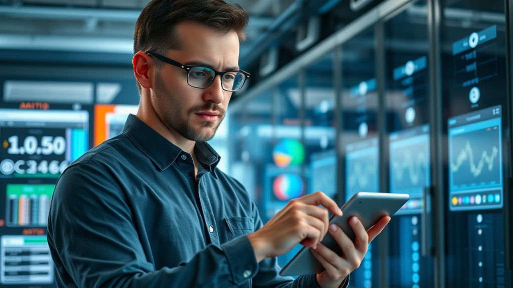 IT specialist performing site speed and mobile optimization checks - technical SEO