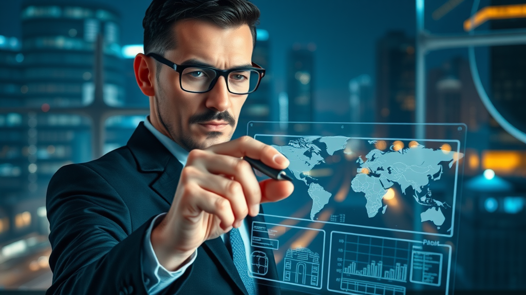 Business strategist developing a digital transformation strategy blueprint
