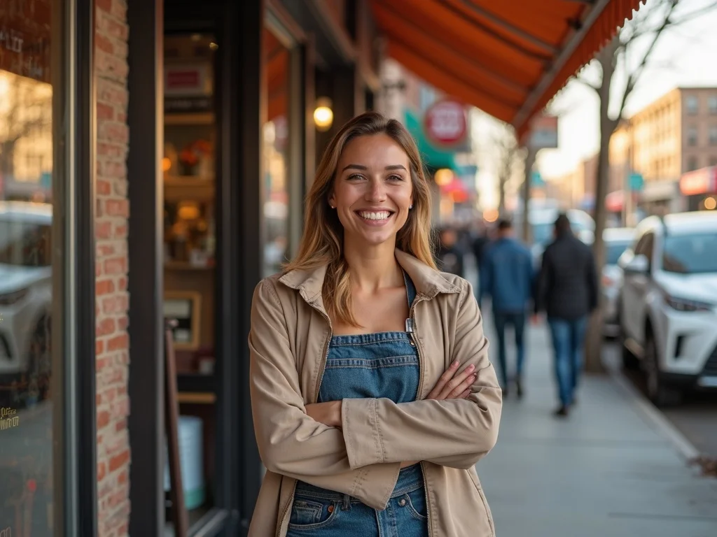 Small business storefront with a confident business owner, natural foot traffic, and vibrant neighborhood – why are google reviews important