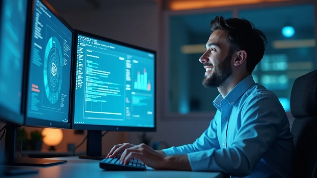 Futuristic AI lab with expert data scientist interacting with advanced ai llm optimization answer engine system